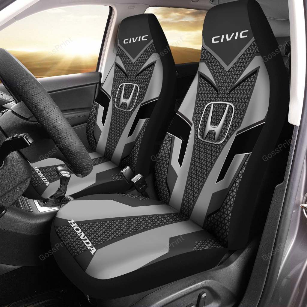 Honda Civic Car Seat Cover (Set Of 2) Ver 2 (Grey) 