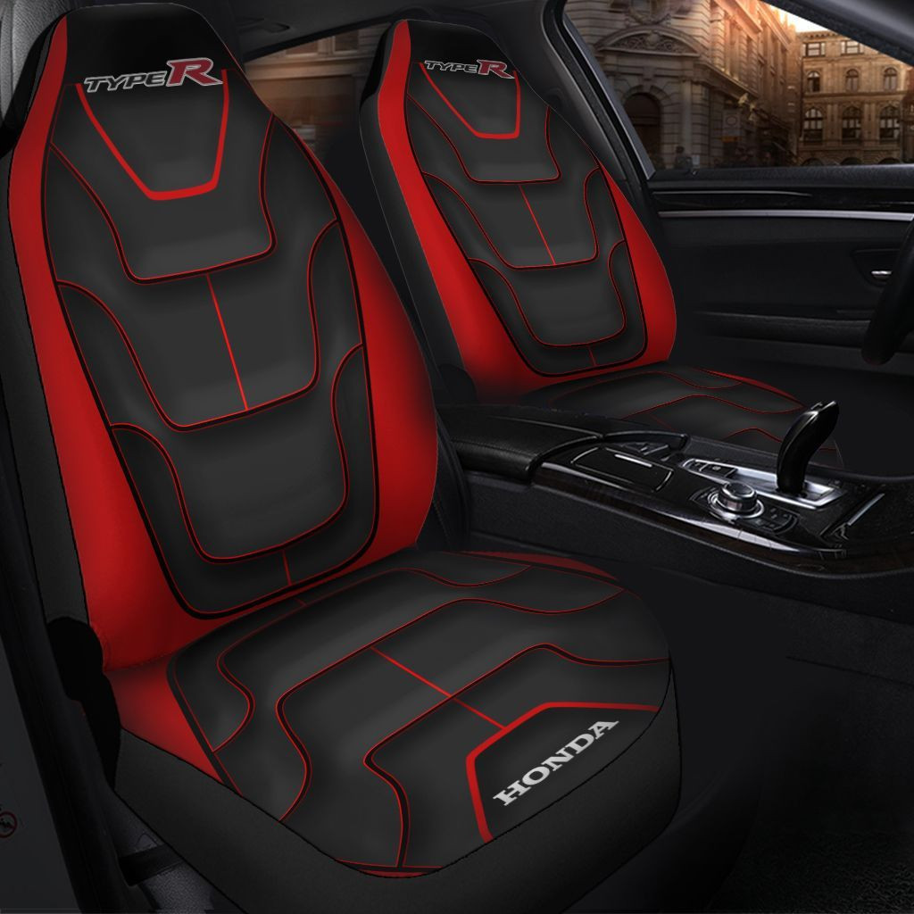 Honda Civic Type R Car Seat Cover (Set of 2) Ver 1 (Black and Red)