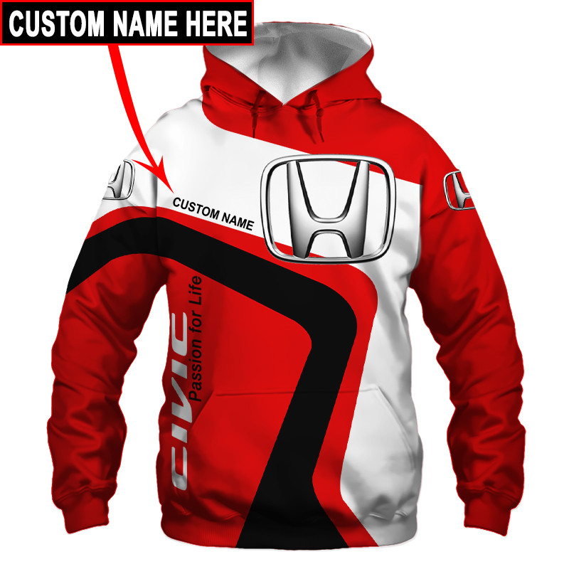 Honda t-shirt hoodie apparel 3D full printing 