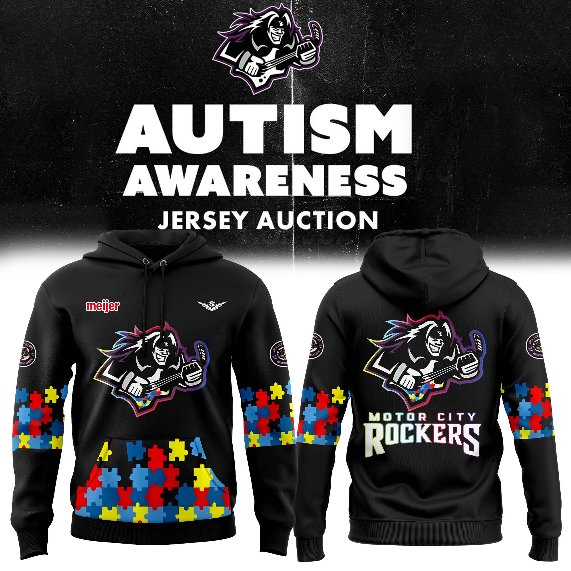 Hoodie Motor City Rockers AUSTISM AWARENESS 2025 