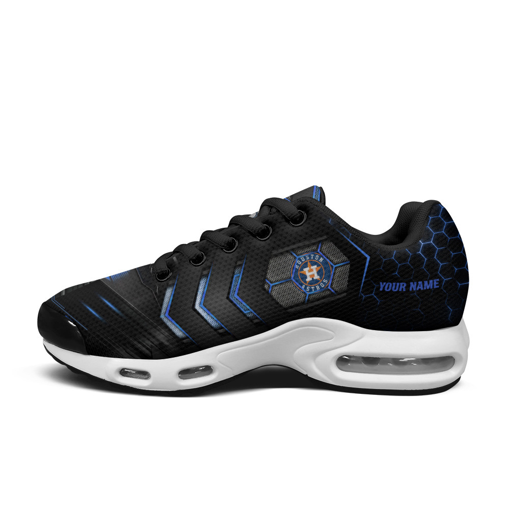 Houston Astros Personalized Name Team Colors Arrow Line Beehive Pattern TN Air Max Shoes Air Cushion Sneakers