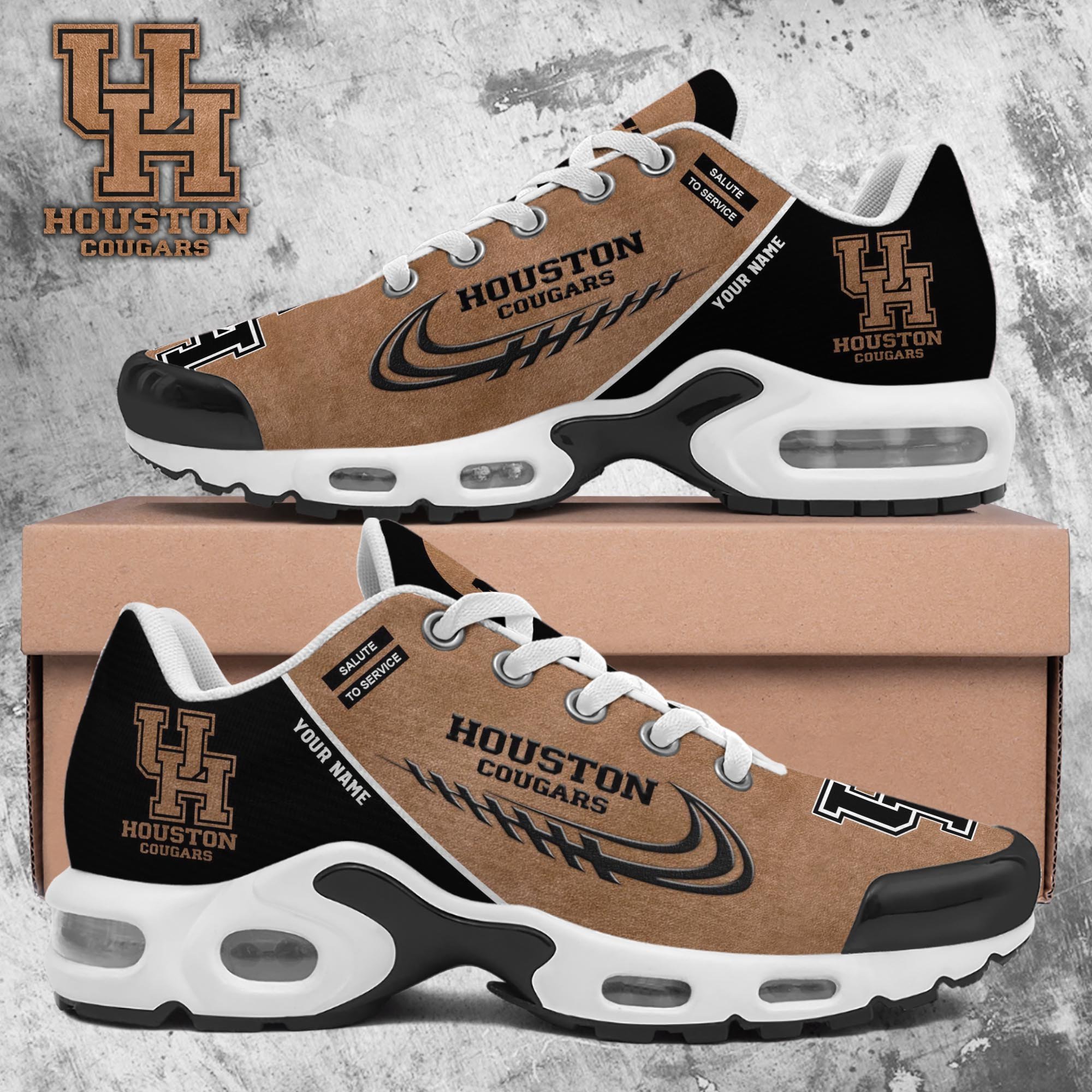 Houston Cougars TN Shoes 2025 Version Custom Name, Shoes For Football Fans, Fan Gifts PH637