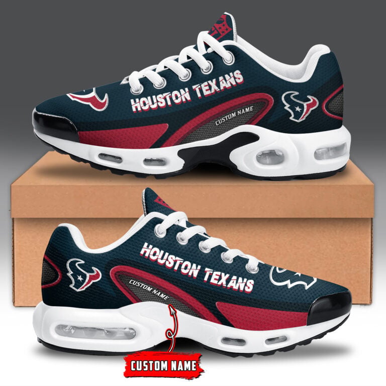 Houston Texans Personalized Name Team Logo Mix Colors Oval Line TN Air Max Shoes Air Cushion Sneakers