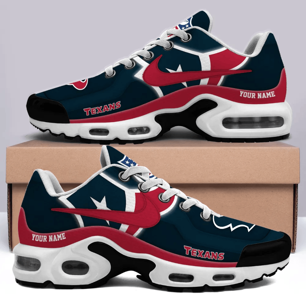 Houston Texans Personalized Name Team Mix Colors V1 TN Air Max Shoes Air Cushion Sneakers