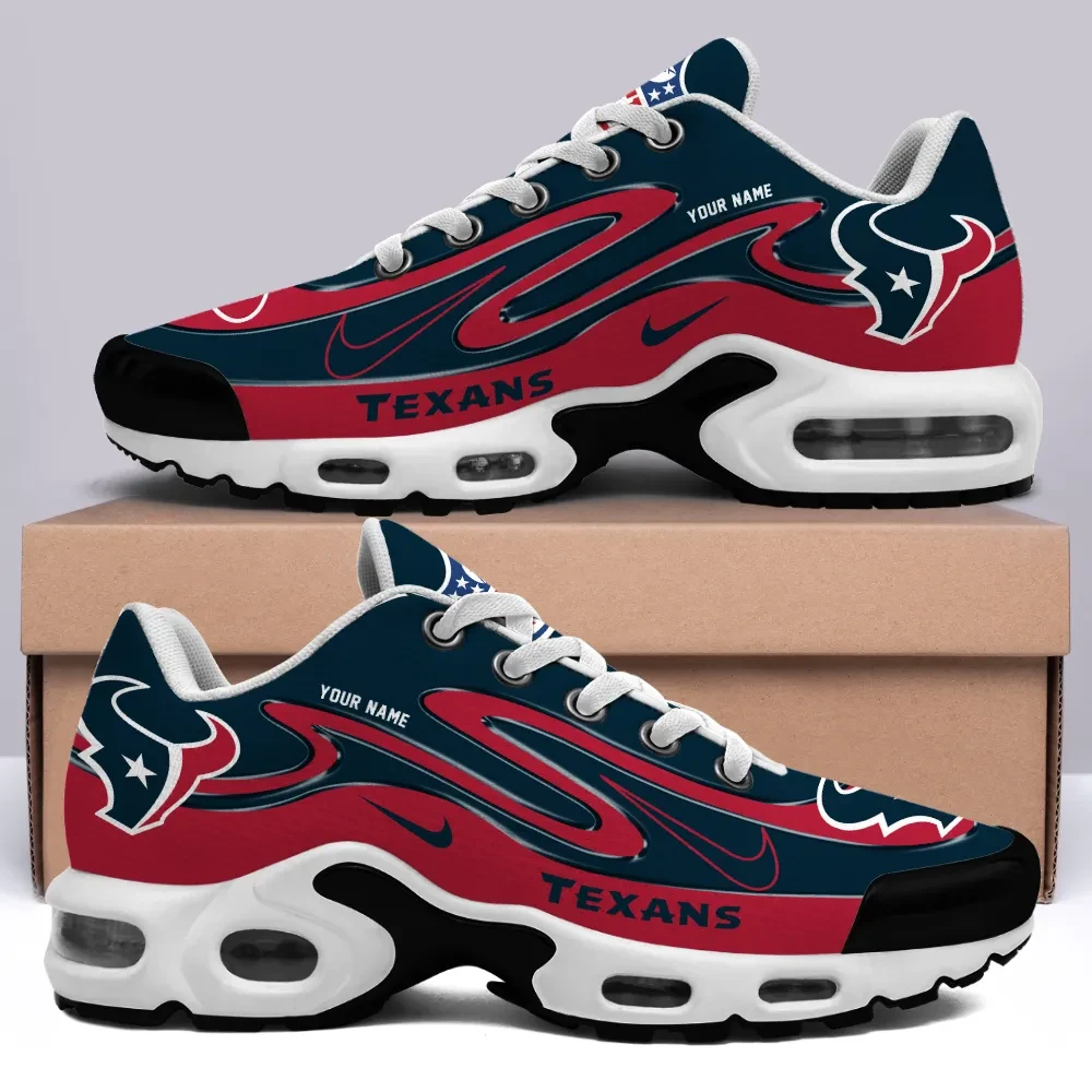 Houston Texans Personalized Name Team Mix Colors V2 TN Air Max Shoes Air Cushion Sneakers