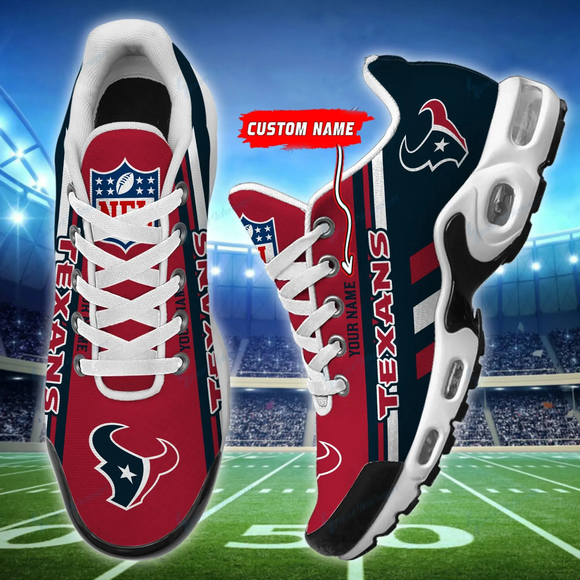 Houston Texans Personalized New Air Max Plus TN Shoes Air Cushion Sneaker 664PQ-4131