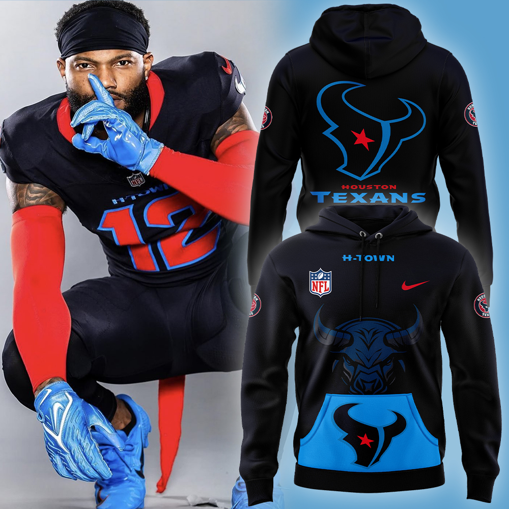 HTown Blue Houston Texans Alternate Game Hoodie. 