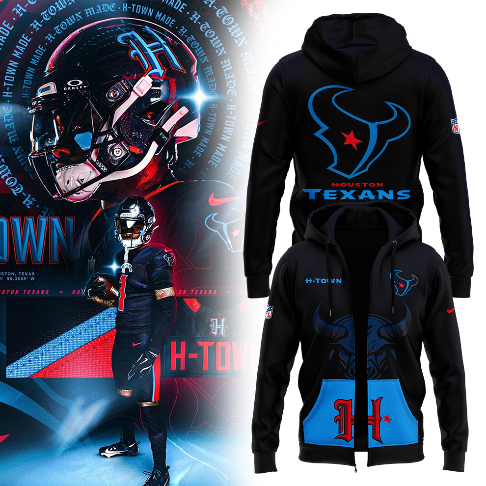 HTown Blue Houston Texans Alternate Game Zip Hoodie 