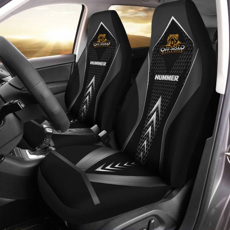 Hummer- BDA Car Seat Cover (Set of 2) Ver2 (Black) 