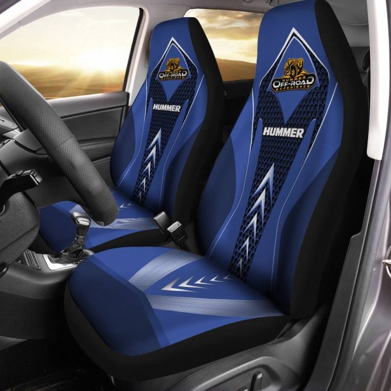 Hummer- BDA Car Seat Cover (Set of 2) Ver2 (Blue) 