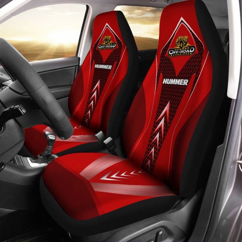 Hummer- BDA Car Seat Cover (Set of 2) Ver2 (Red) 