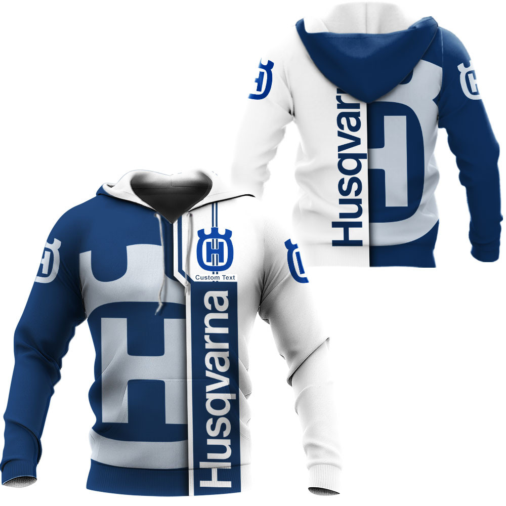 Husqvarna 3D Apparel Zip Hoodie,Pant,Polo, Button Hawaii Shirt Personalized 