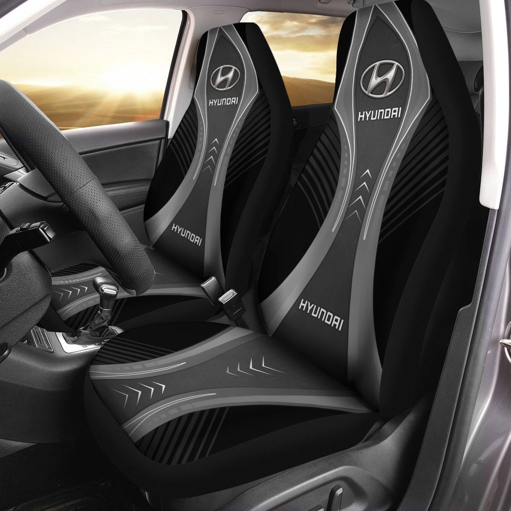 Hyundai Lph-Ht Car Seat Cover (Set Of 2) Ver 2 (Black) 