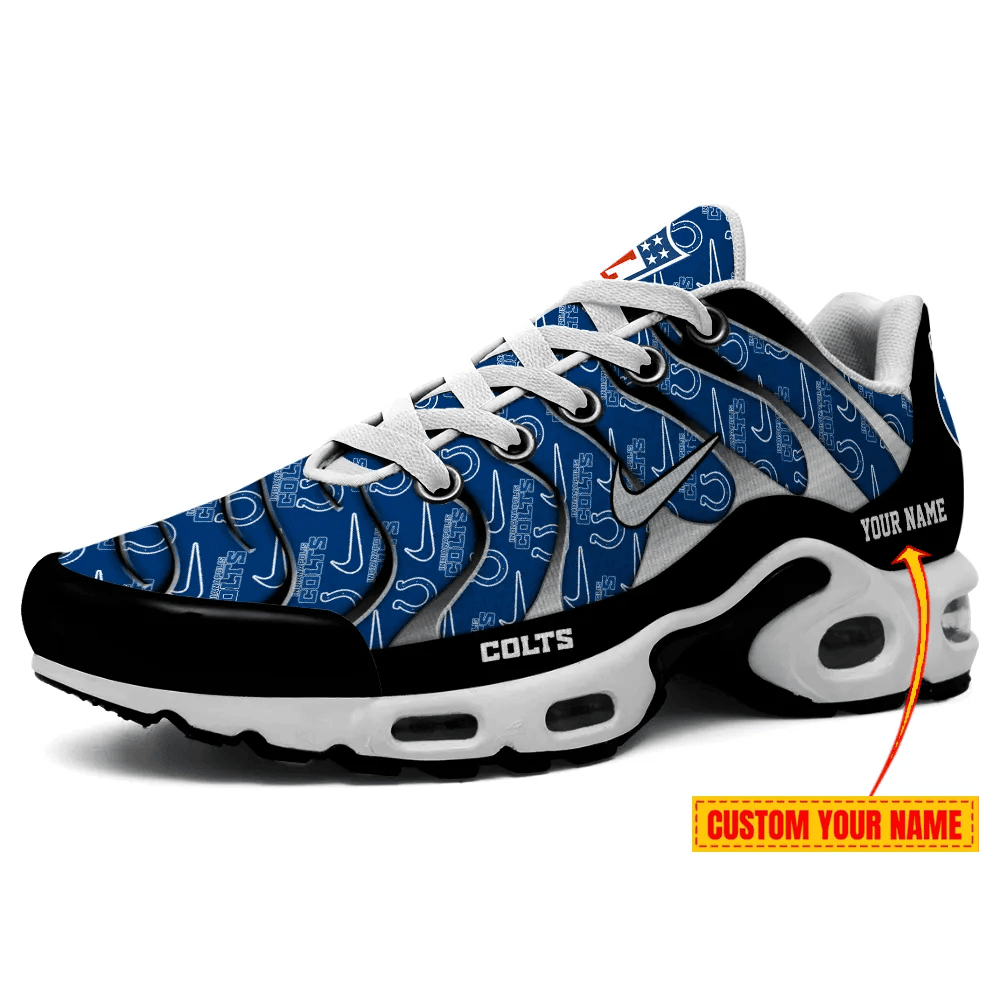 Indianapolis Colts Personalized Name Team Mix Colors V5 TN Air Max Shoes Air Cushion Sneakers