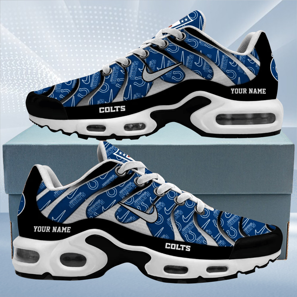 Indianapolis Colts Personalized Name Team Mix Colors V5 TN Air Max Shoes Air Cushion Sneakers