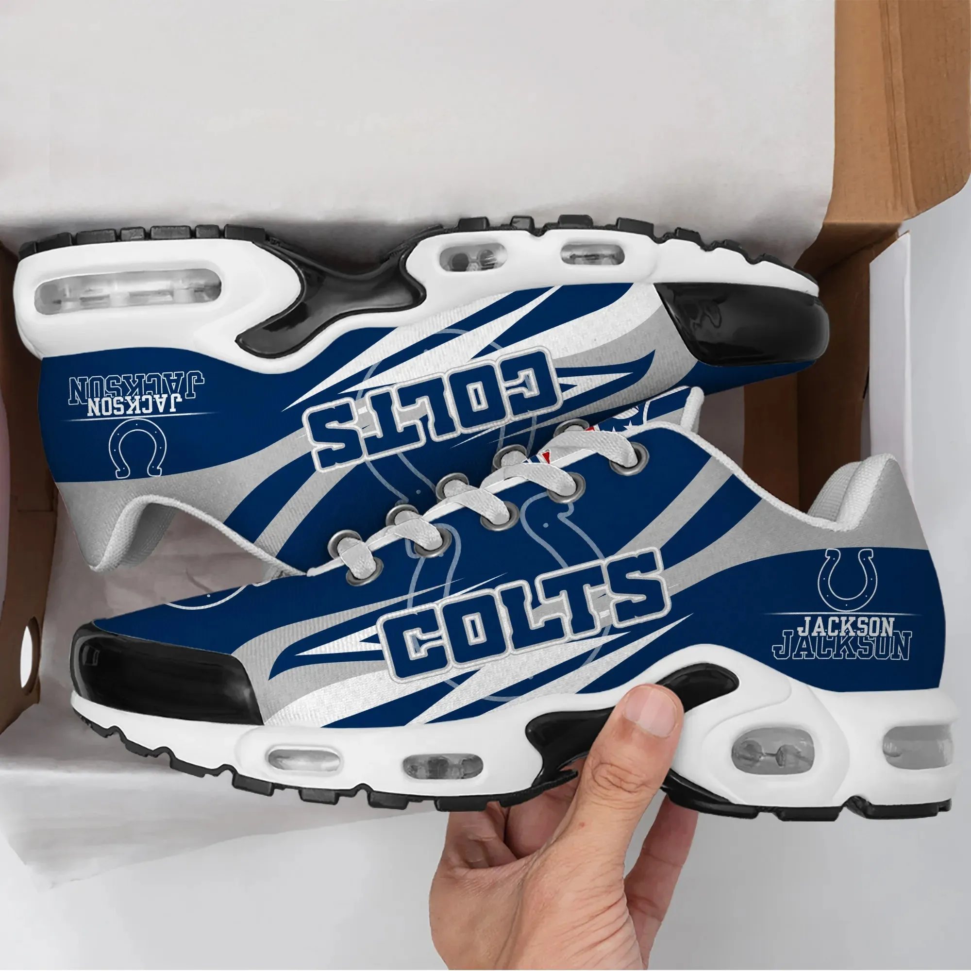 Indianapolis Colts Personalized New Air Max Plus TN Shoes Air Cushion Sneaker 990RU-4665