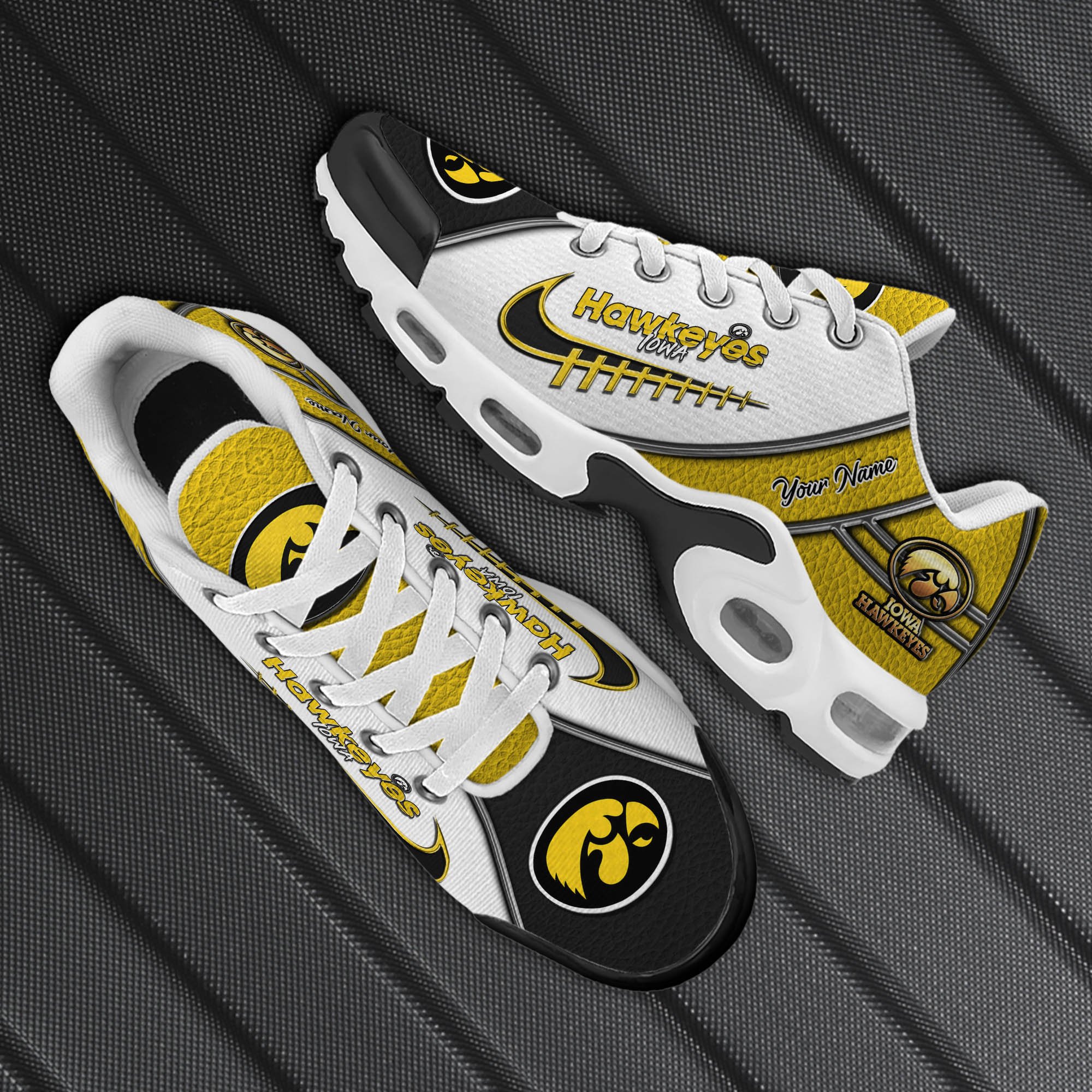 Iowa Hawkeyes TN Shoes 2025 Version Custom Your Name, Football Team Shoes 516