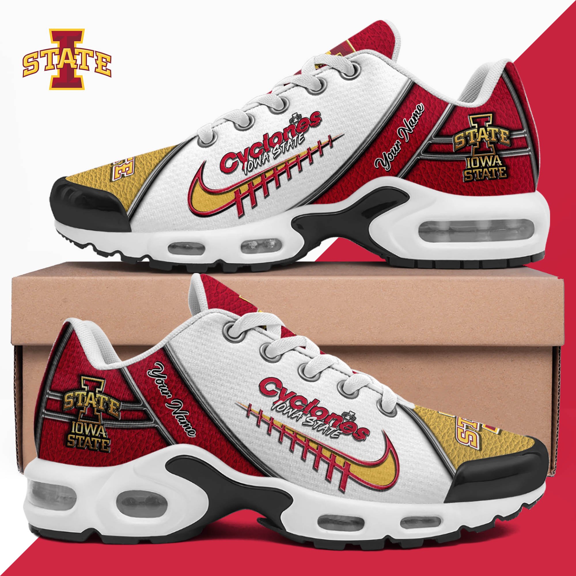 Iowa State Cyclones TN Shoes 2025 Version Custom Your Name, Football Team Shoes 516