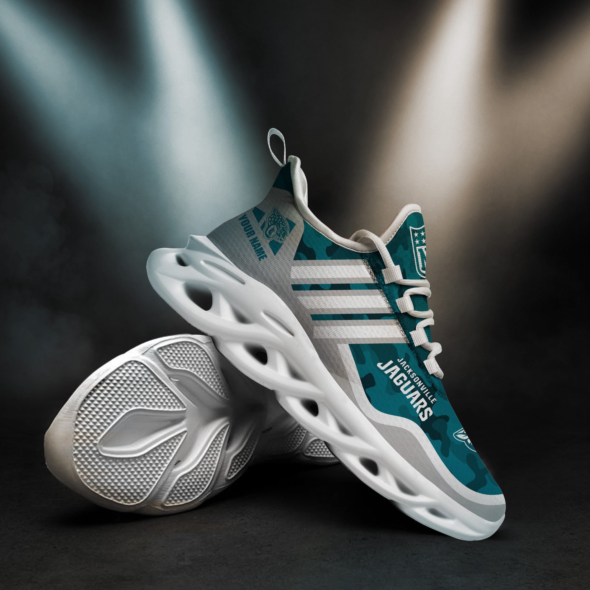 Jacksonville Jaguars Black Max Soul Shoes 2025 Versions Custom Name 430