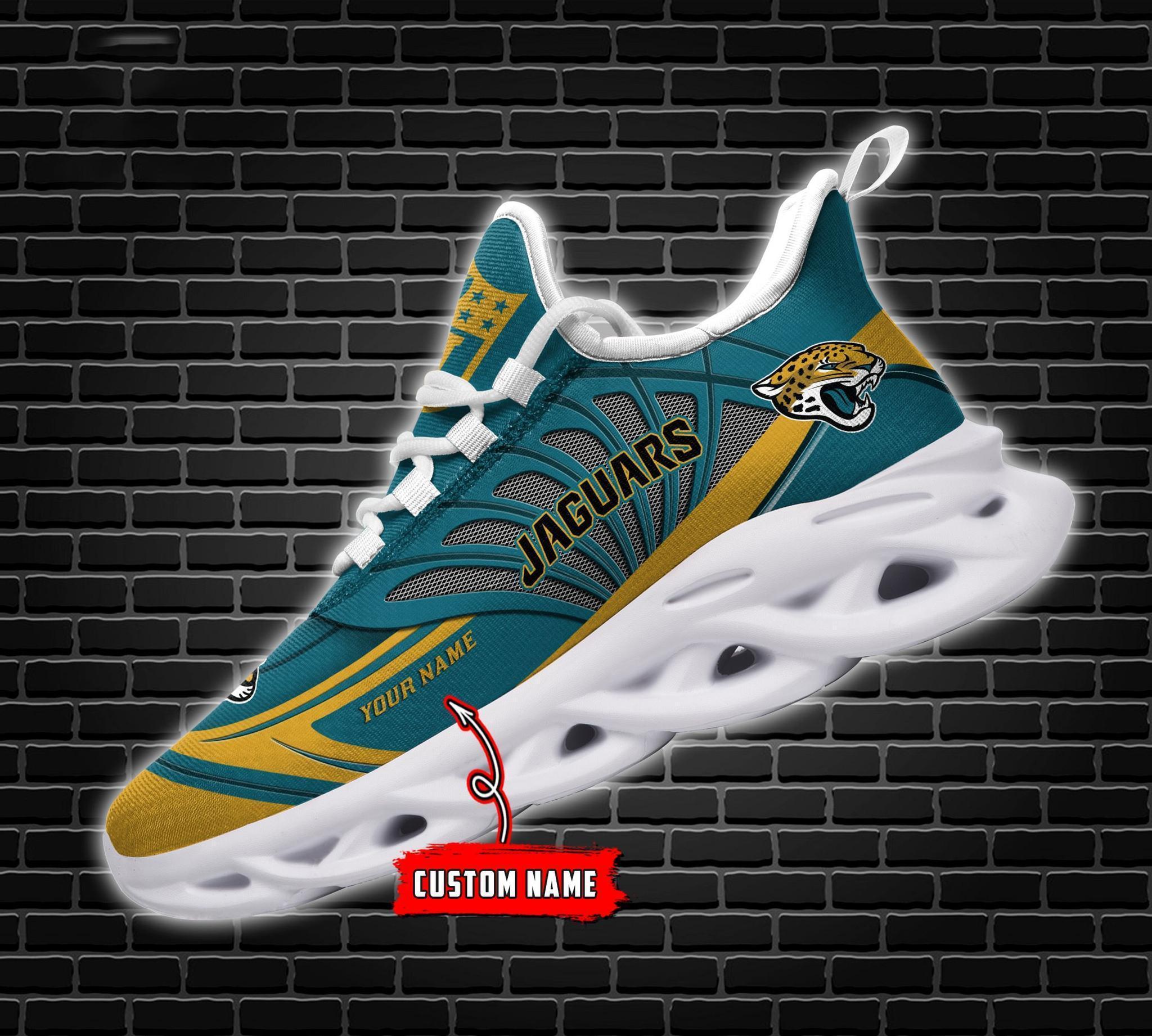Jacksonville Jaguars Black Max Soul Shoes 2025 Versions Custom Name 637