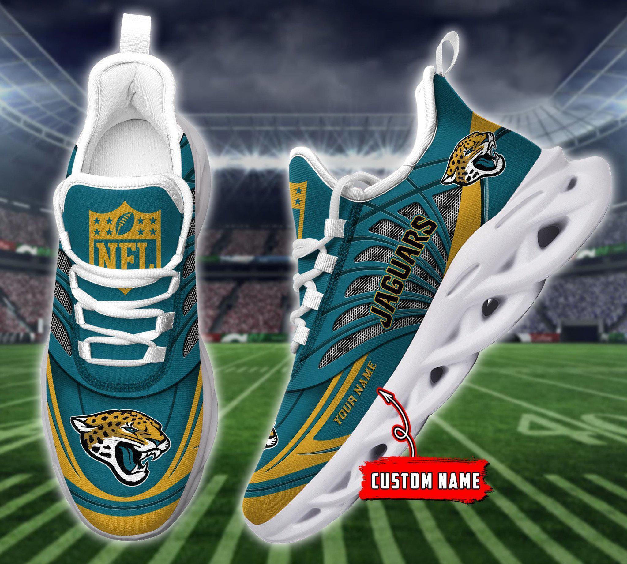 Jacksonville Jaguars Black Max Soul Shoes 2025 Versions Custom Name 637