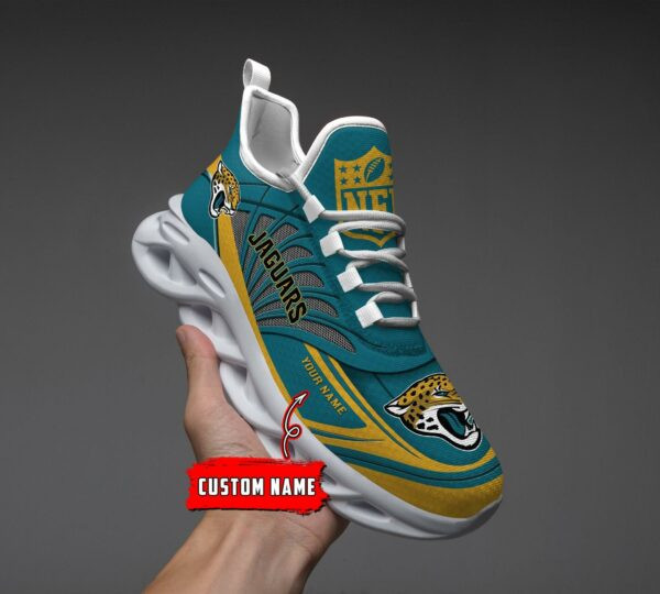 Jacksonville Jaguars Black Max Soul Shoes 2025 Versions Custom Name 637