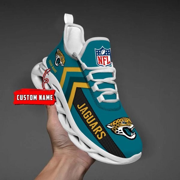 Jacksonville Jaguars Black Max Soul Shoes 2025 Versions Custom Name 638