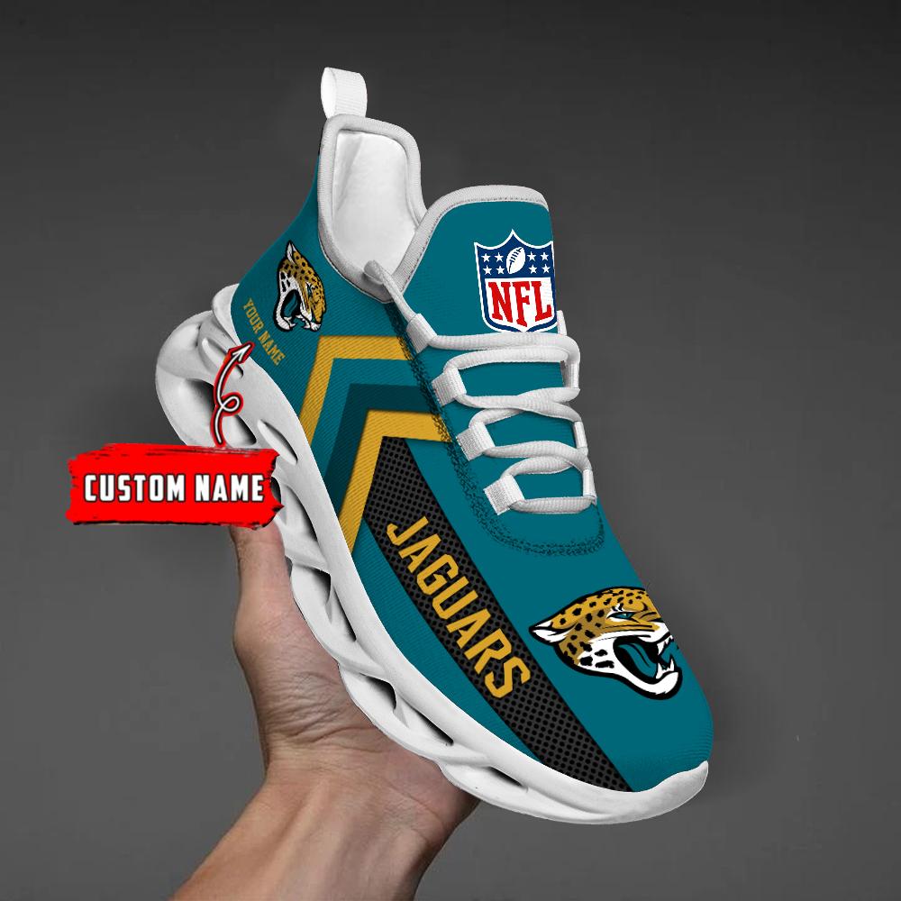 Jacksonville Jaguars Black Max Soul Shoes 2025 Versions Custom Name 638