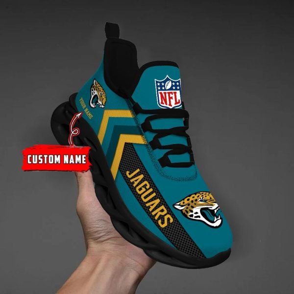 Jacksonville Jaguars Black Max Soul Shoes 2025 Versions Custom Name 638