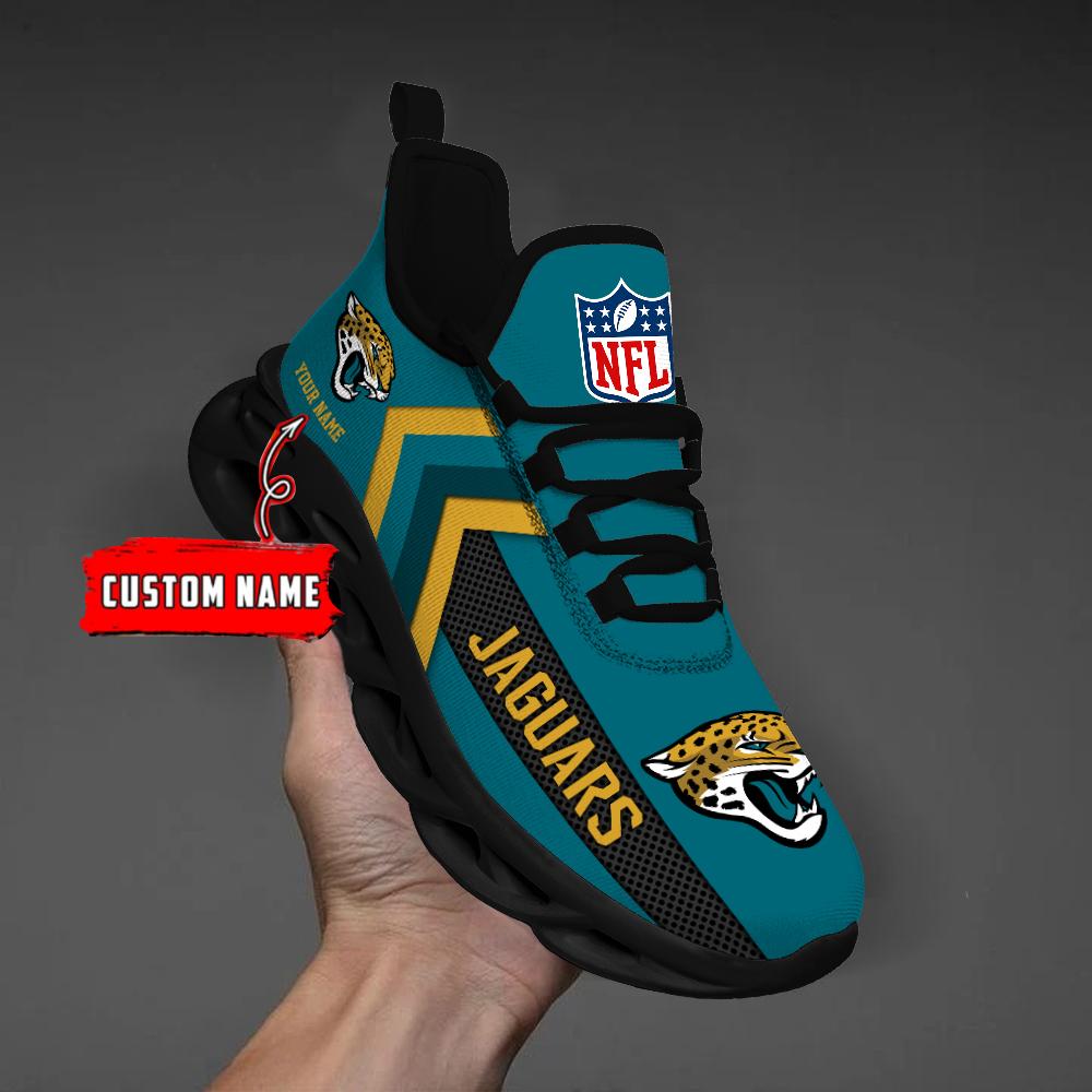 Jacksonville Jaguars Black Max Soul Shoes 2025 Versions Custom Name 638