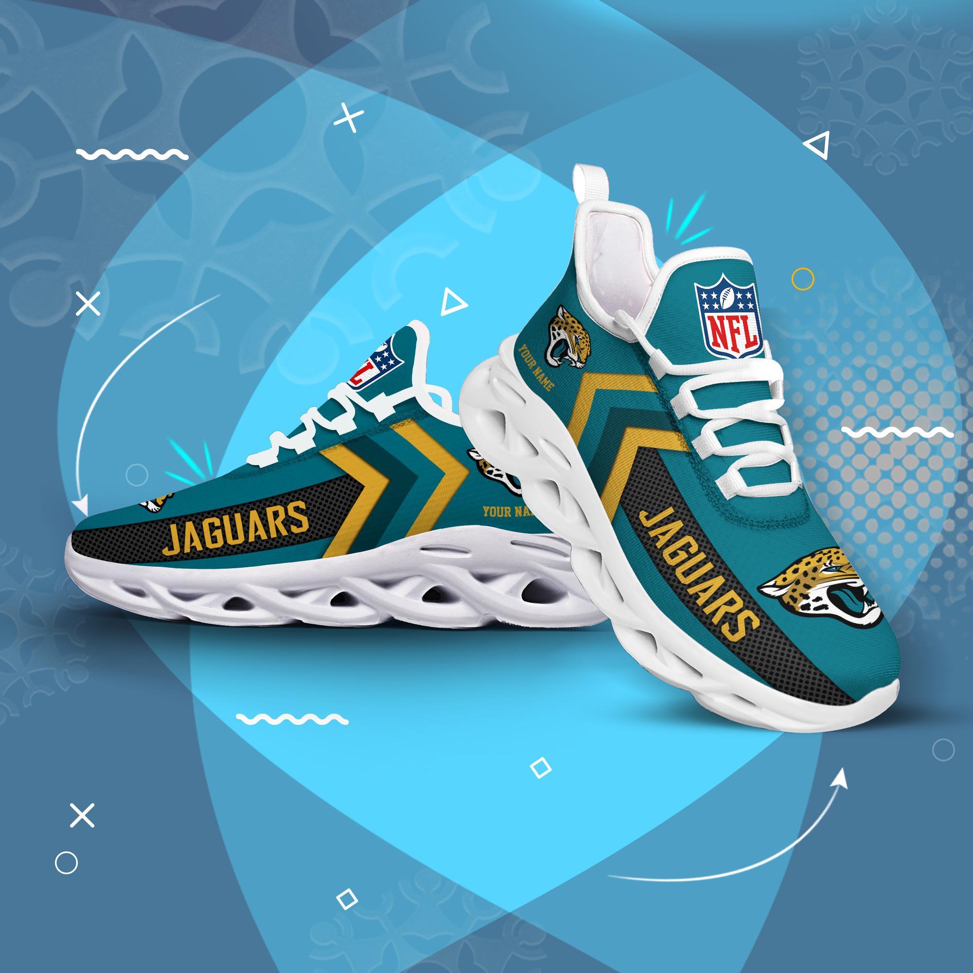 Jacksonville Jaguars Black Max Soul Shoes 2025 Versions Custom Name 638