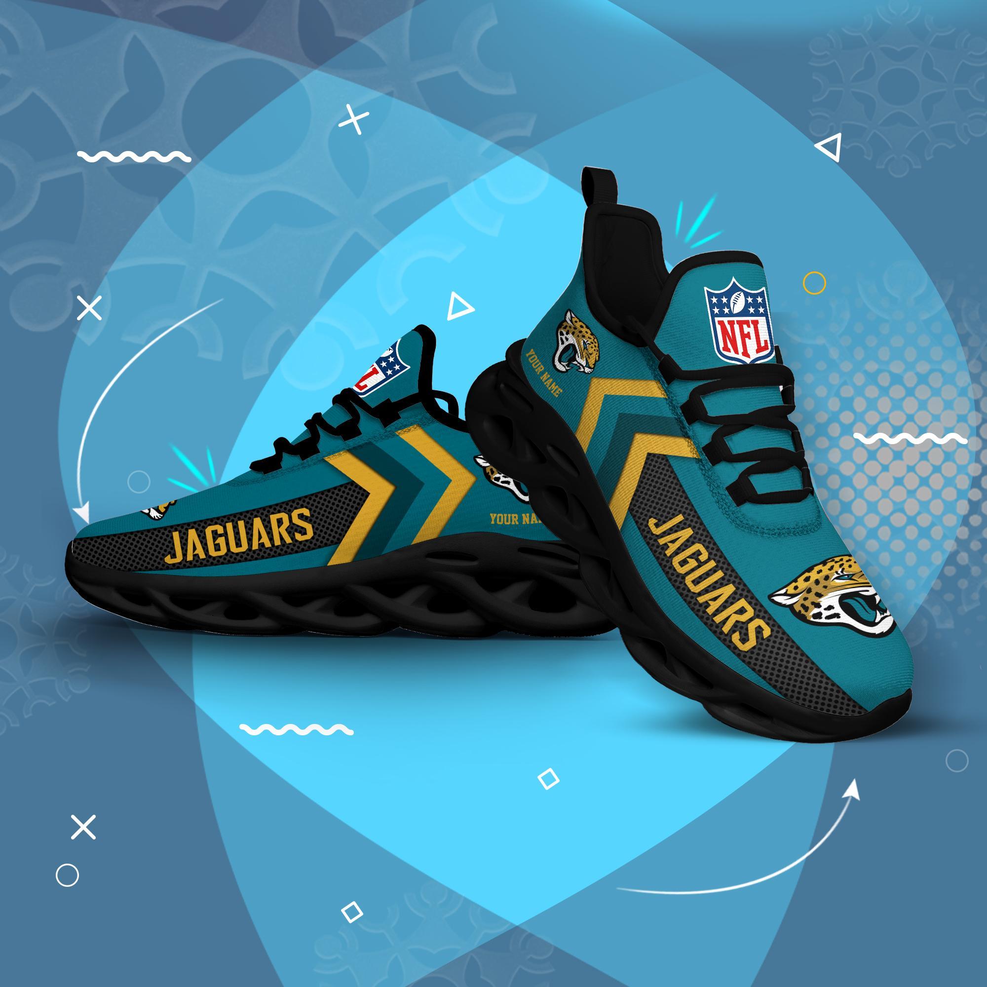 Jacksonville Jaguars Black Max Soul Shoes 2025 Versions Custom Name 638