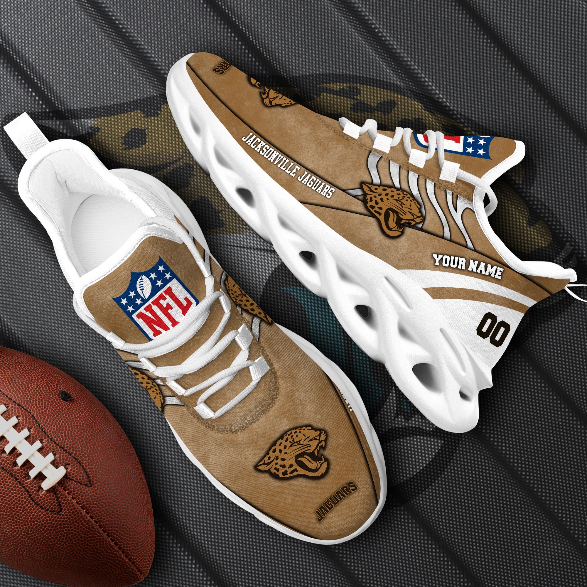 Jacksonville Jaguars Black Max Soul Shoes 2025 Versions Custom Your Name And Number 264