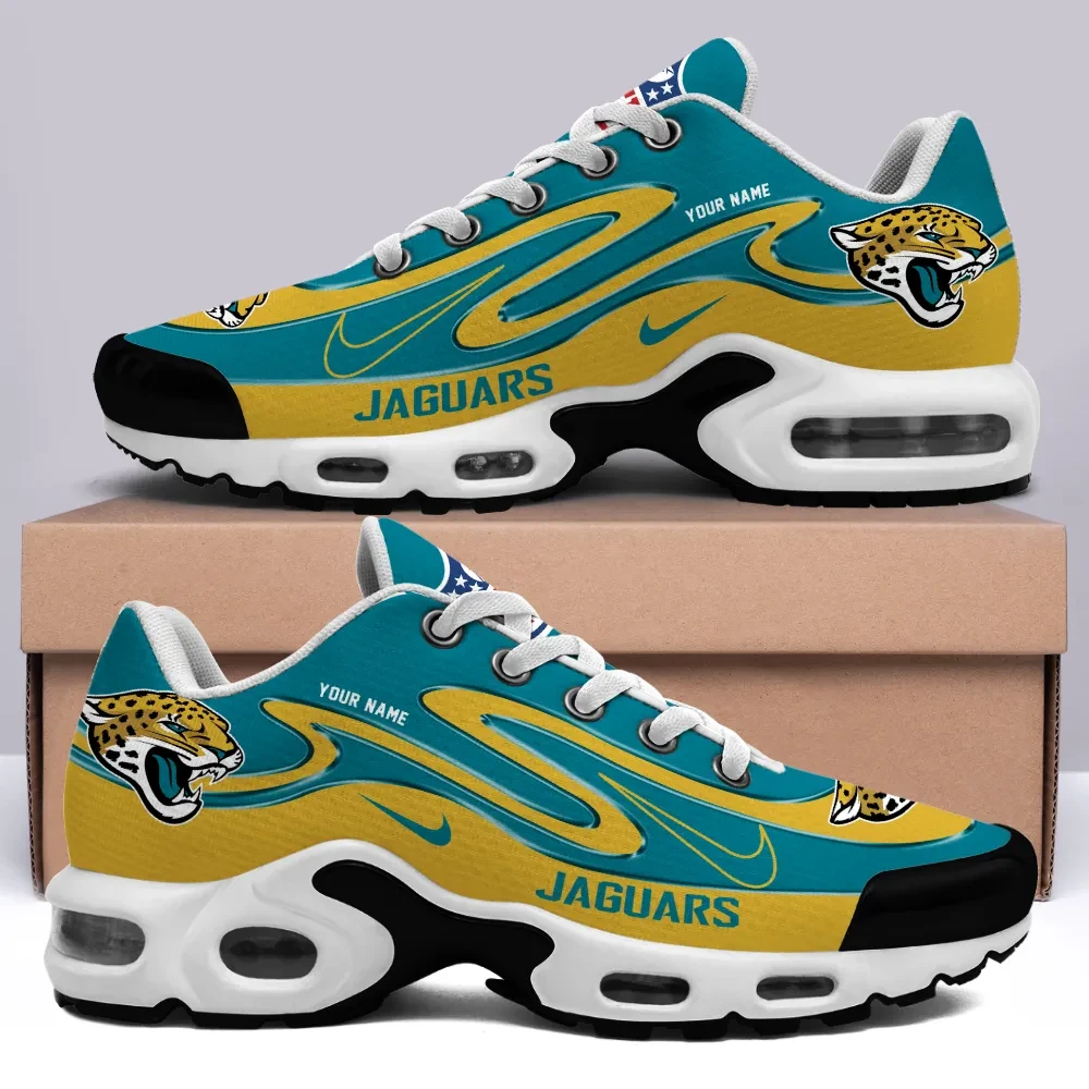 Jacksonville Jaguars Personalized Name Team Mix Colors V2 TN Air Max Shoes Air Cushion Sneakers