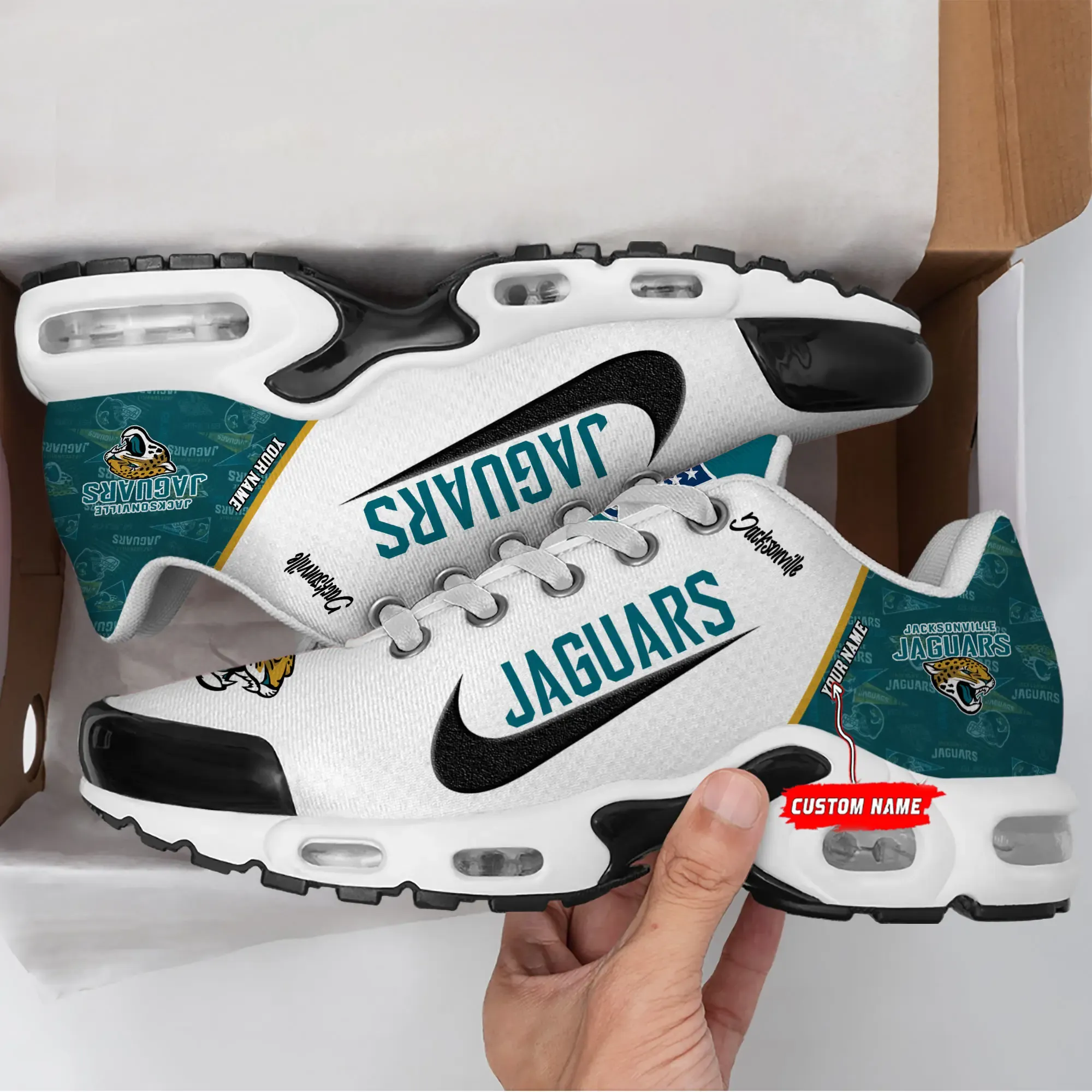 Jacksonville Jaguars Personalized New Air Max Plus TN Shoes Air Cushion Sneaker 417BA-1626