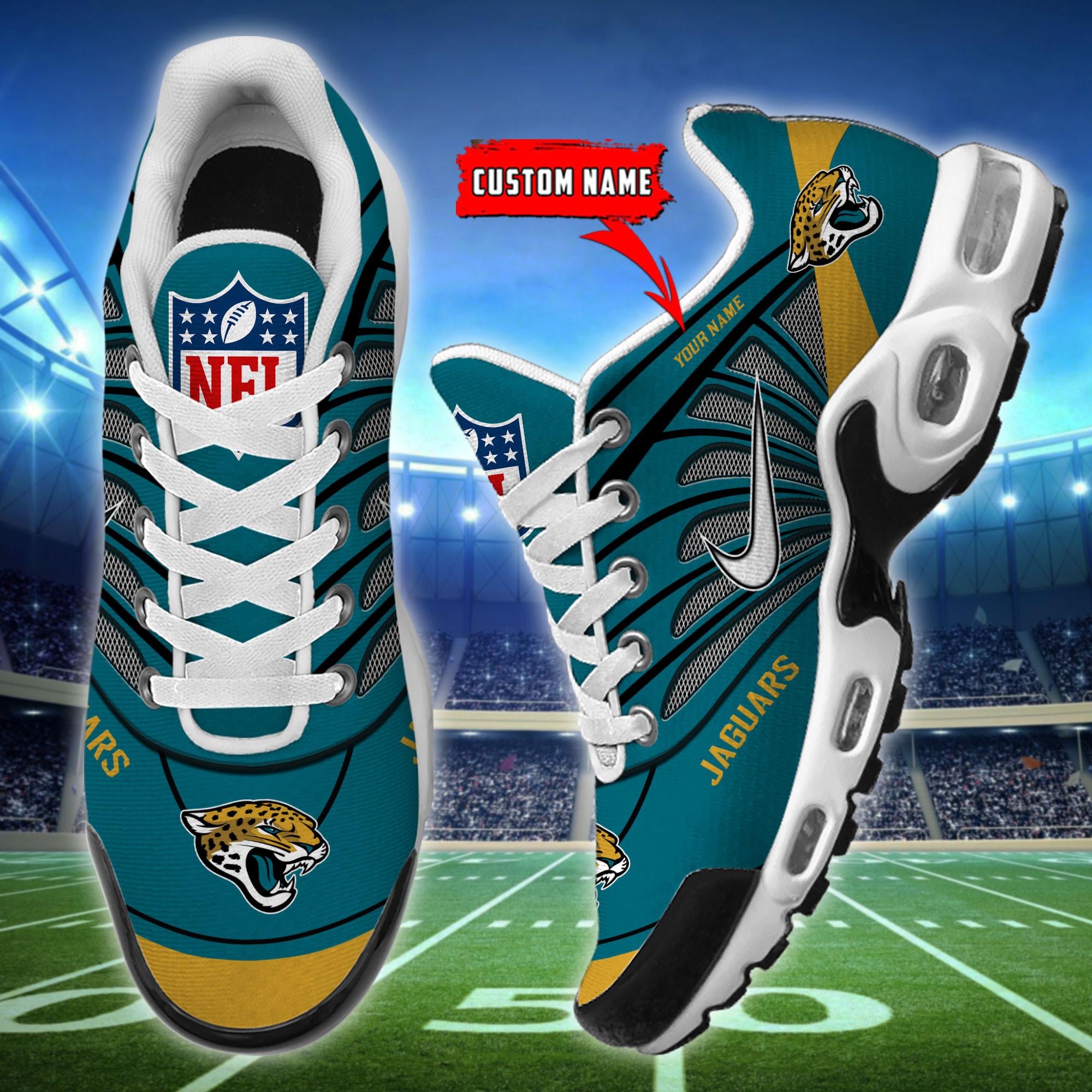 Jacksonville Jaguars TN Air Max Plus Shoes Sneakers For Men And Women