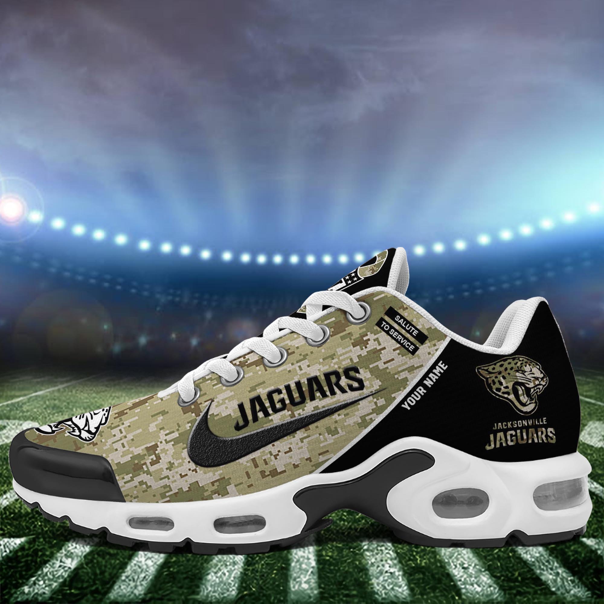 Jacksonville Jaguars TN Shoes 2025 Version Custom Name, Camouflage Shoes PH586