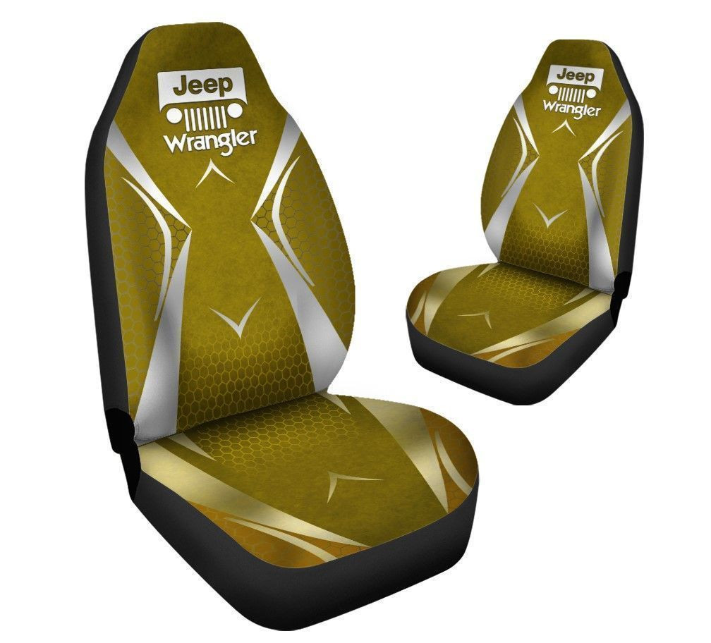 Jeep Wrangler Car Seat Cover (Set of 2) Ver 1 (Yellow)
