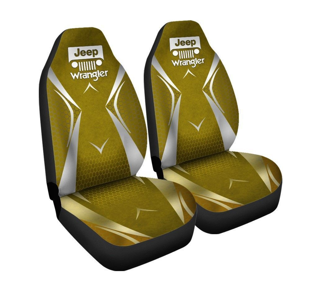 Jeep Wrangler Car Seat Cover (Set of 2) Ver 1 (Yellow)