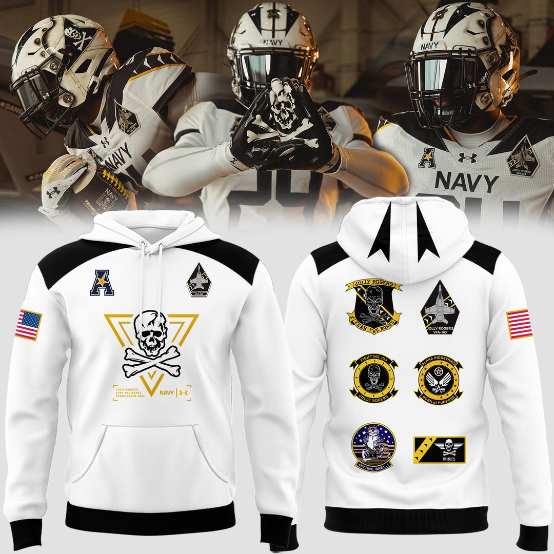 Jolly Rogers Navy Midshipmen Hoodie 