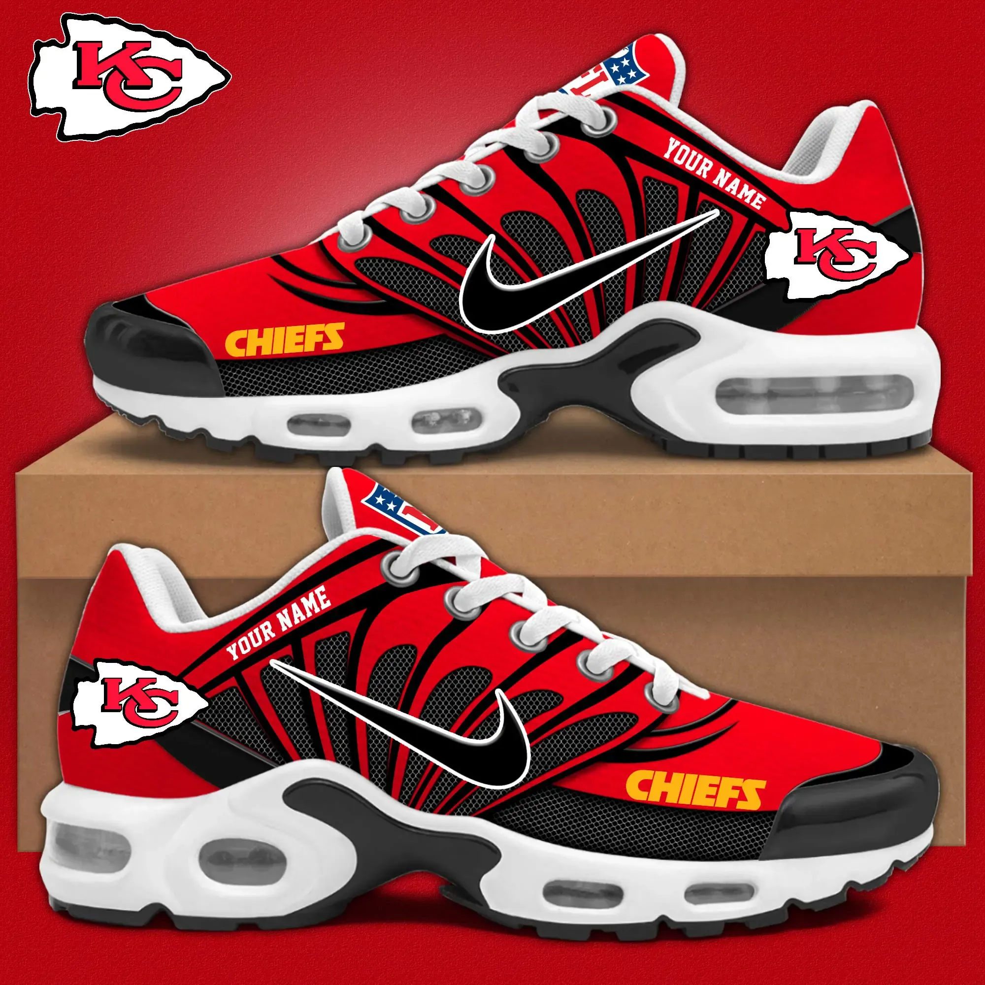 Kansas City Chiefs New Air Max Plus TN Shoes Air Cushion Sneaker 209TR-1824