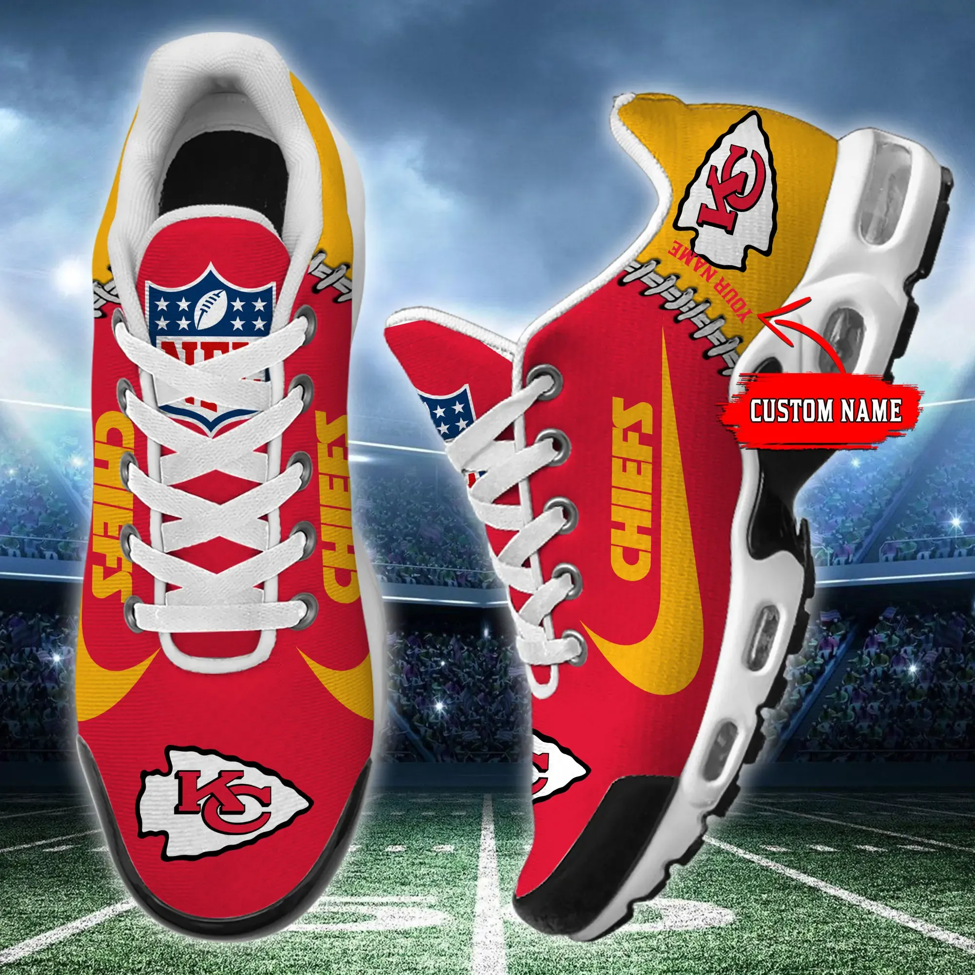 Kansas City Chiefs New Air Max Plus TN Shoes Air Cushion Sneaker 417XT-2661