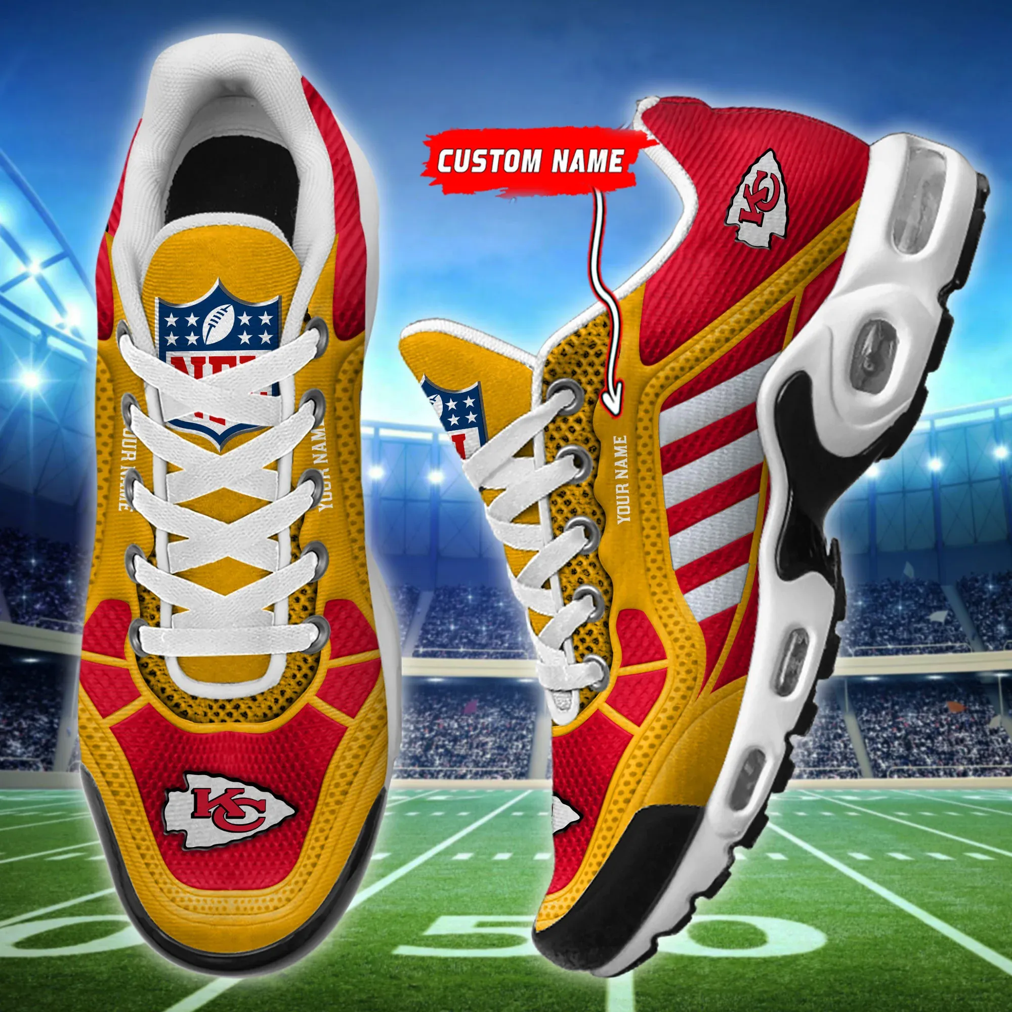 Kansas City Chiefs Personalized New Air Max Plus TN Shoes Air Cushion Sneaker 924UJ-9721