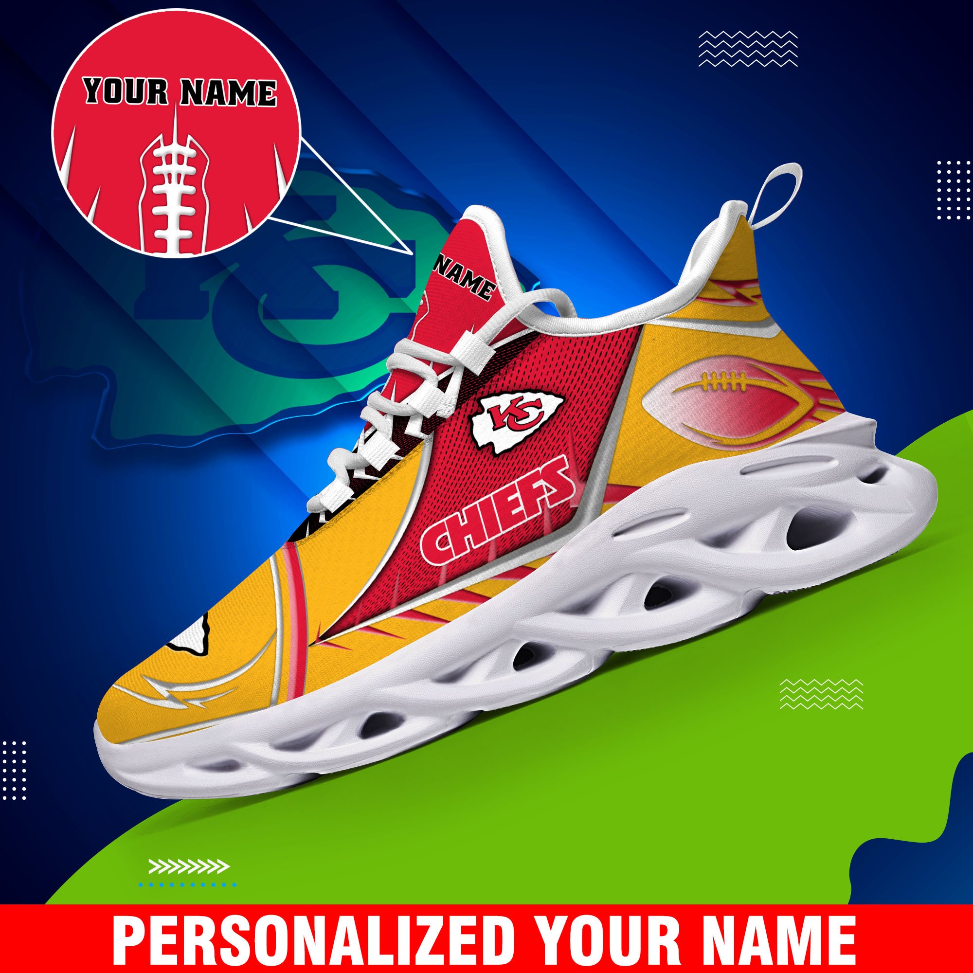 Kansas City Chiefs Sport White C Sneakers 2025 Version Personalized Your Name 528