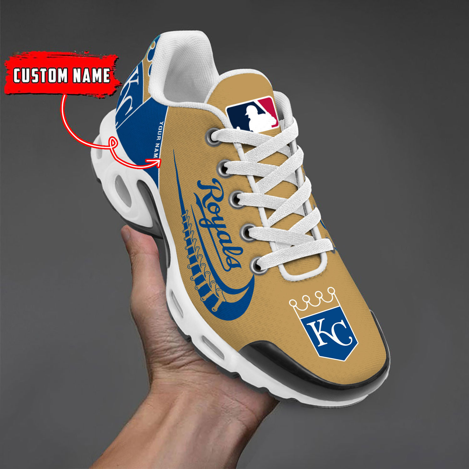 Kansas City Royals Team Logo Baseball God Wings Air Max Shoes Sneaker
