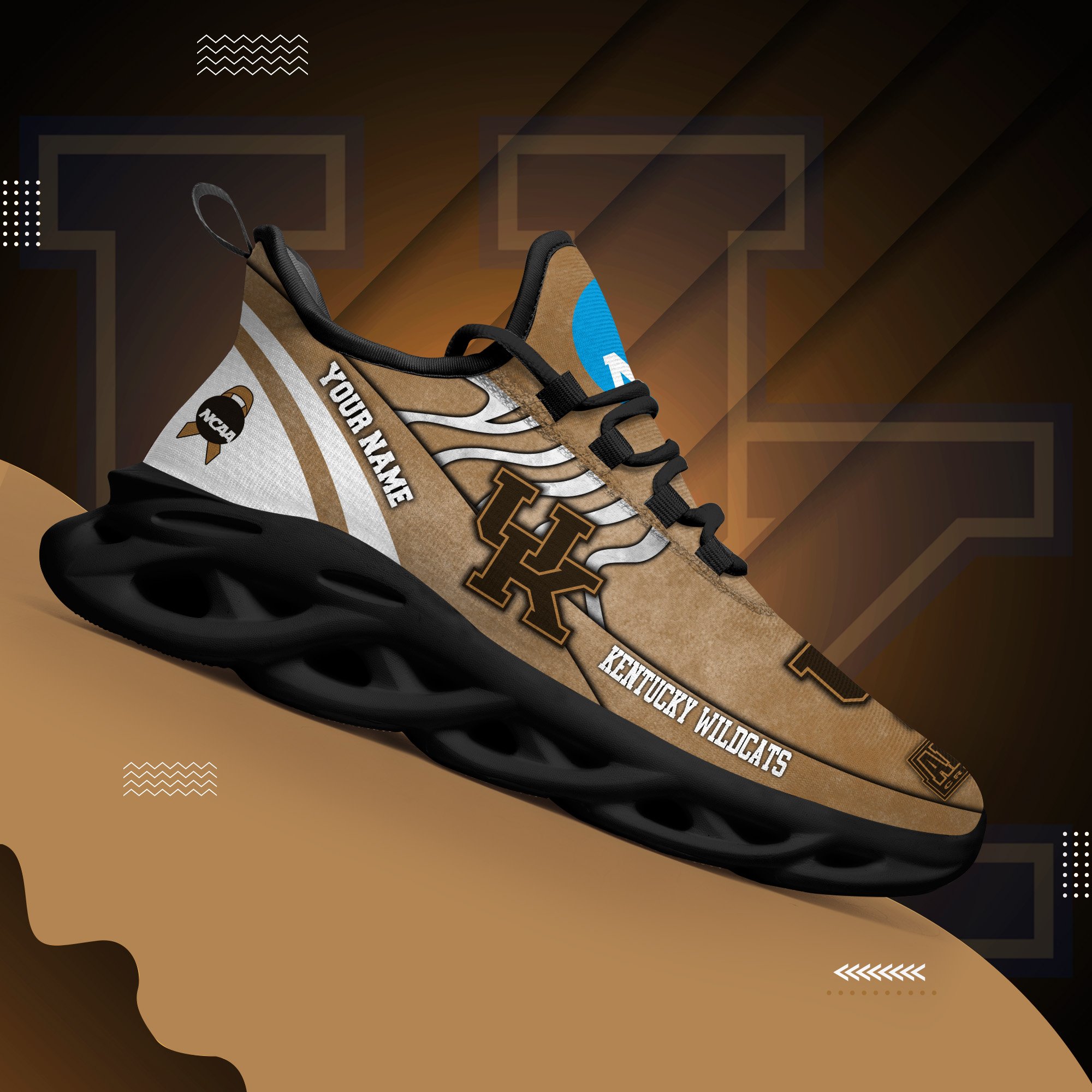 Kentucky Wildcats Black Max Soul Shoes 2025 Versions Custom Your Name And Number 312