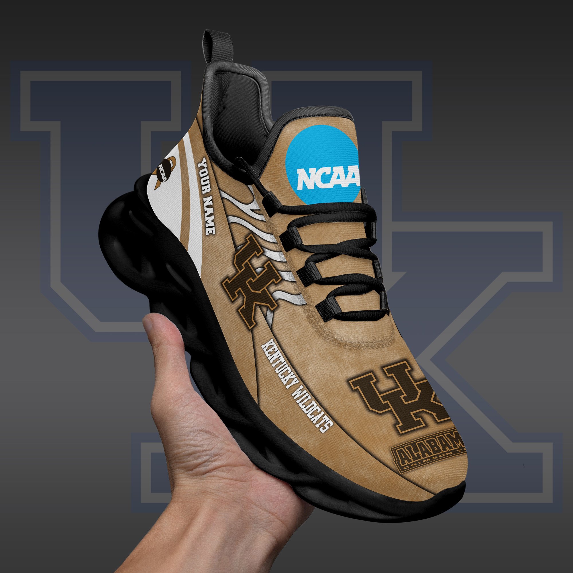 Kentucky Wildcats Black Max Soul Shoes 2025 Versions Custom Your Name And Number 312