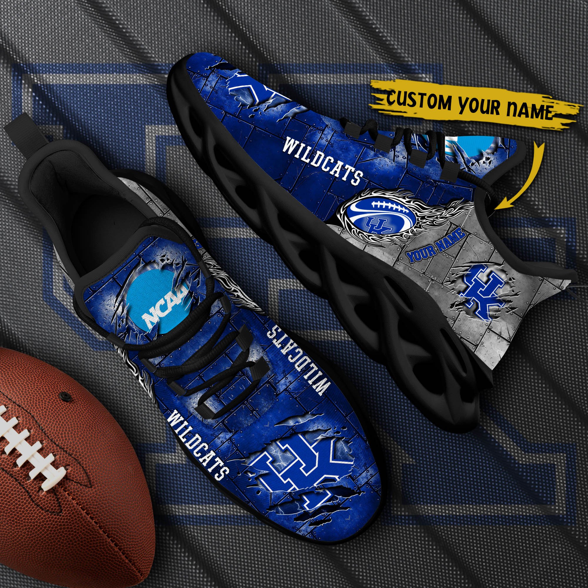 Kentucky Wildcats Black Max Soul Shoes 2025 Versions, White Max Soul Shoes Custom Your Name PH879
