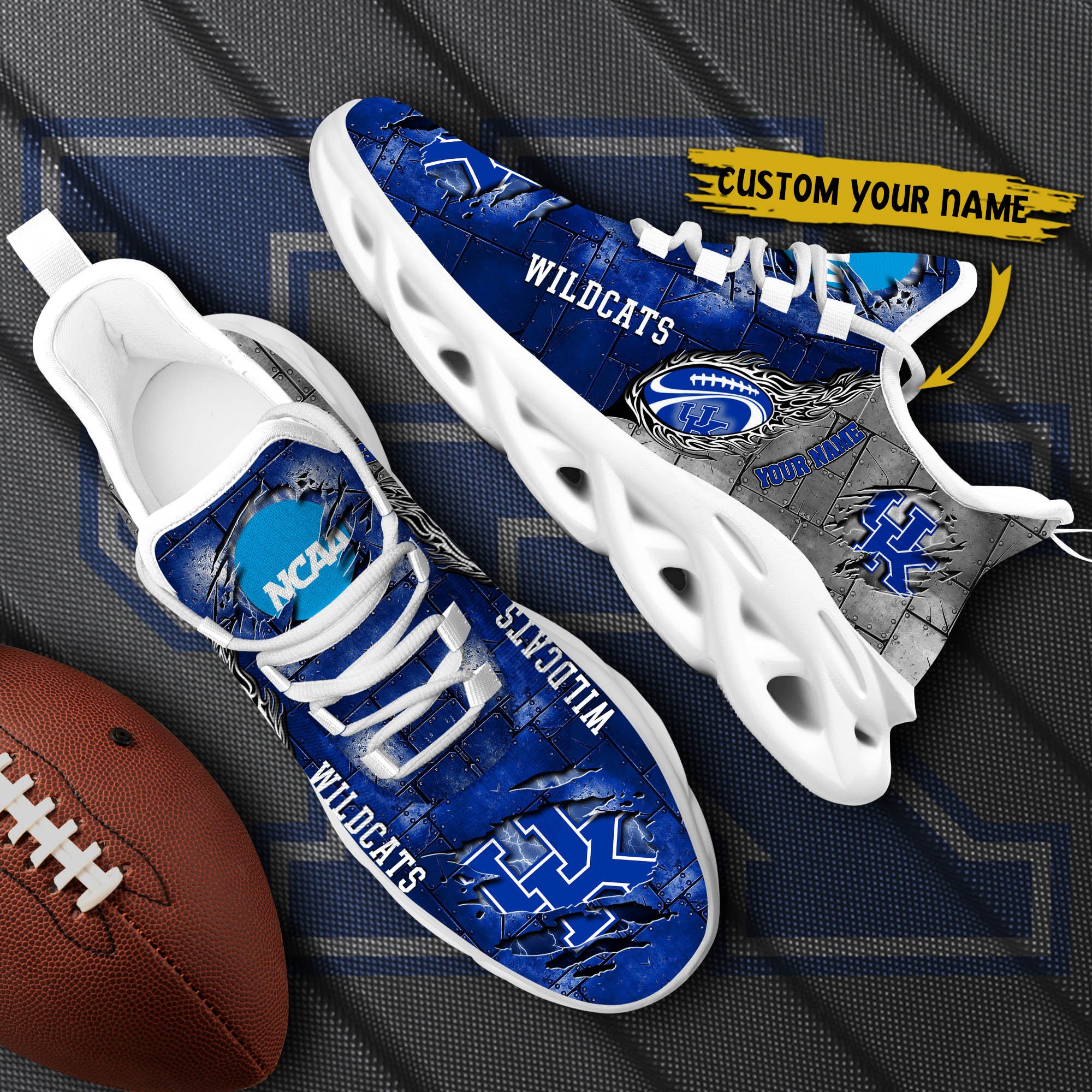 Kentucky Wildcats Black Max Soul Shoes 2025 Versions, White Max Soul Shoes Custom Your Name PH879