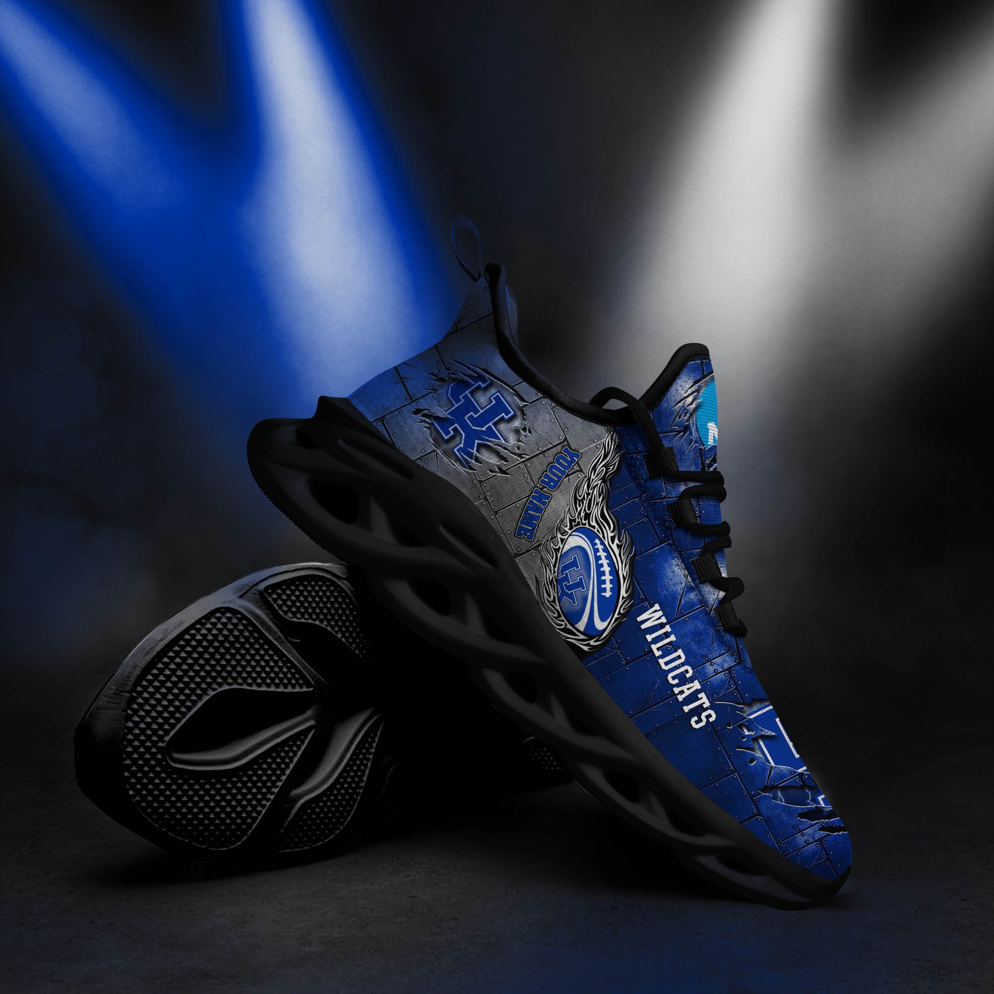 Kentucky Wildcats Black Max Soul Shoes 2025 Versions, White Max Soul Shoes Custom Your Name PH879
